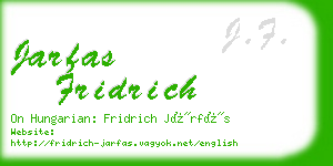 jarfas fridrich business card